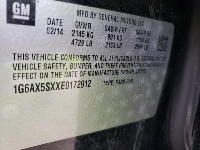 2014 CADILLAC CTS LUXURY 1G6AX5SXXE0172912