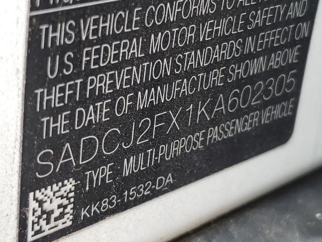 2019 JAGUAR F-PACE PRE SADCJ2FX1KA602305
