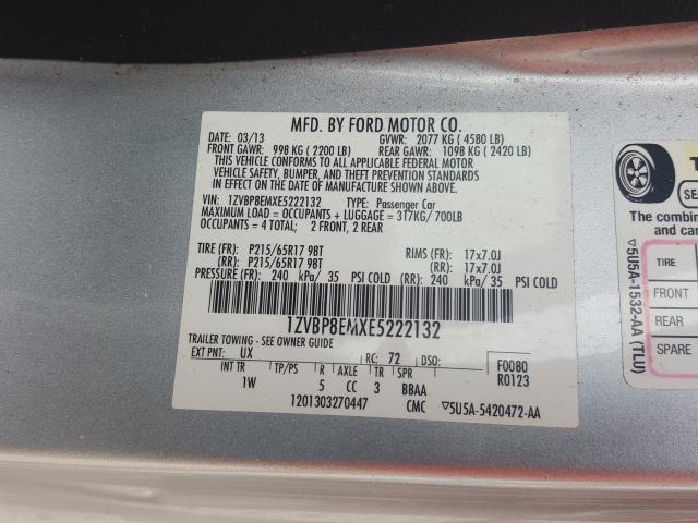 2014 FORD MUSTANG 1ZVBP8EMXE5222132