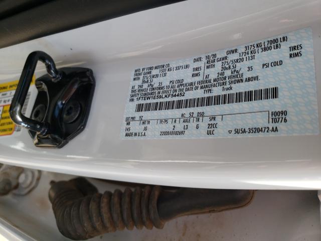 2020 FORD F150 SUPER 1FTEW1E59LKF54452