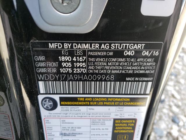 2017 MERCEDES-BENZ AMG GT S WDDYJ7JA9HA009968