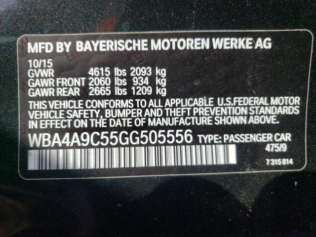 2016 BMW 428 I GRAN WBA4A9C55GG505556