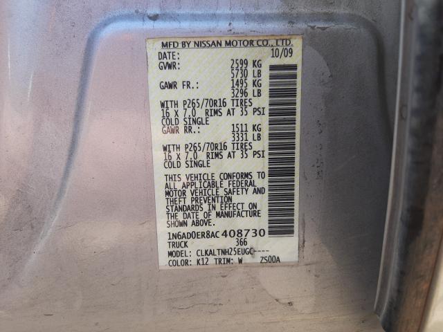 2010 NISSAN FRONTIER C 1N6AD0ER8AC408730