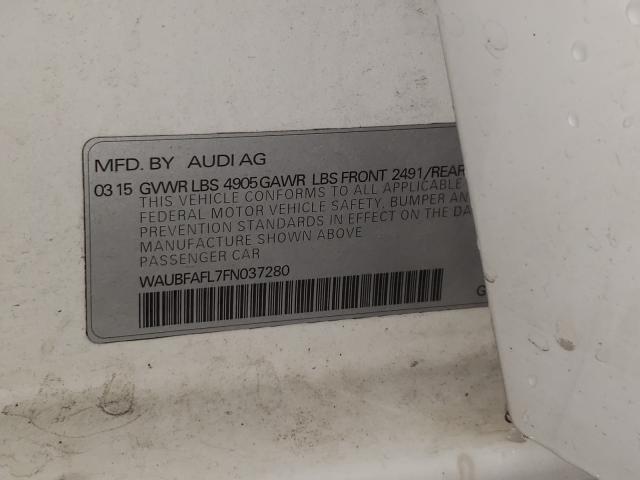 2015 AUDI A4 PREMIUM WAUBFAFL7FN037280