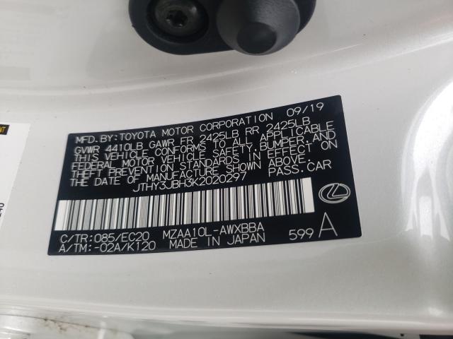 2019 LEXUS UX 200 JTHY3JBH3K2020297