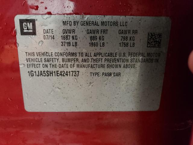 2014 CHEVROLET SONIC LS 1G1JA5SH1E4241737