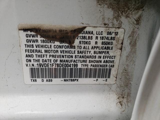 2013 ACURA ILX 20 TEC 19VDE1F78DE004199