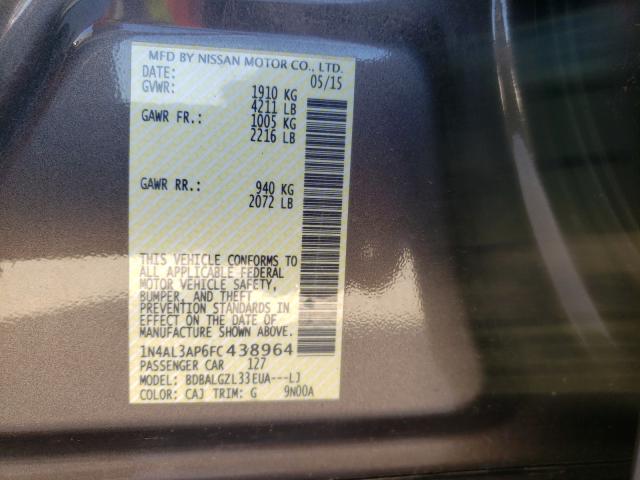 2015 NISSAN ALTIMA 2.5 1N4AL3AP6FC438964