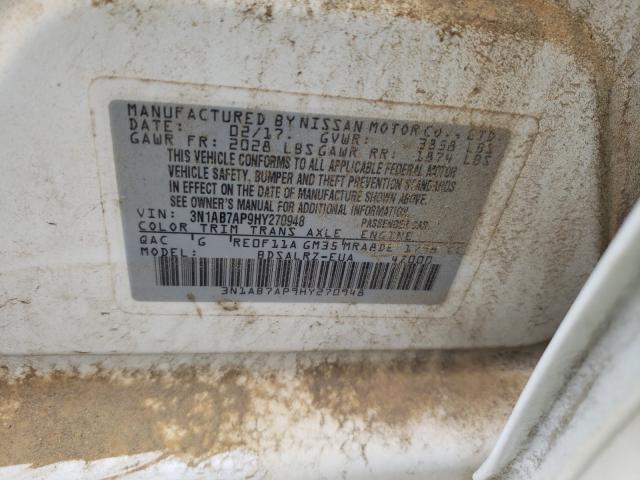 2017 NISSAN SENTRA S 3N1AB7AP9HY270948