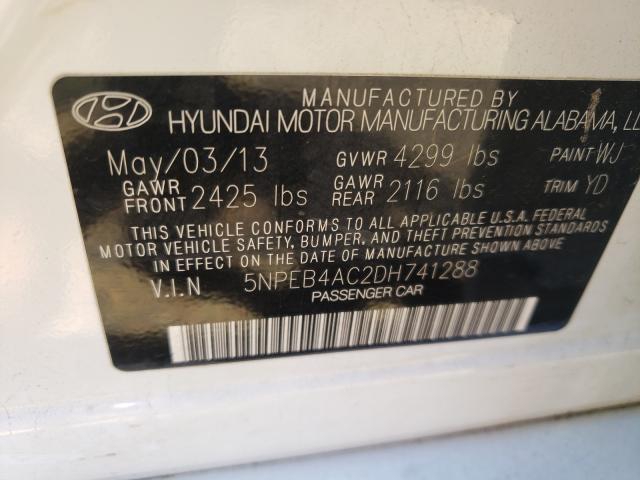 2013 HYUNDAI SONATA GLS 5NPEB4AC2DH741288