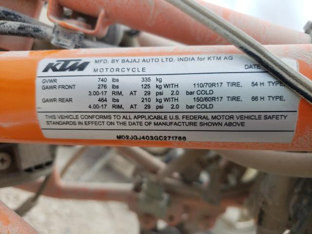 2016 KTM RC 390 MD2JGJ403GC271766