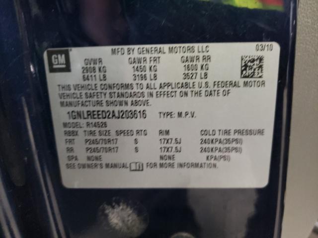 2010 CHEVROLET TRAVERSE L 1GNLREED2AJ203616