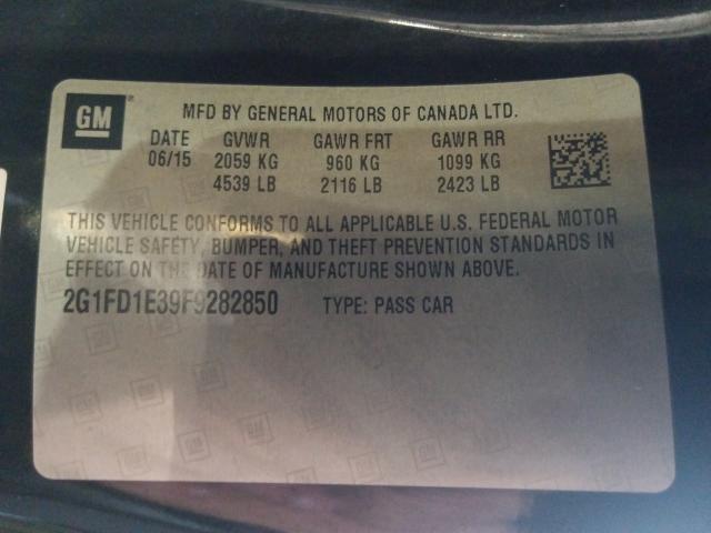 2015 CHEVROLET CAMARO LT 2G1FD1E39F9282850