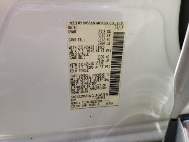 2018 NISSAN MURANO S 5N1AZ2MG8JN138835