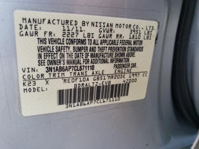 2012 NISSAN SENTRA 2.0 3N1AB6AP7CL671110