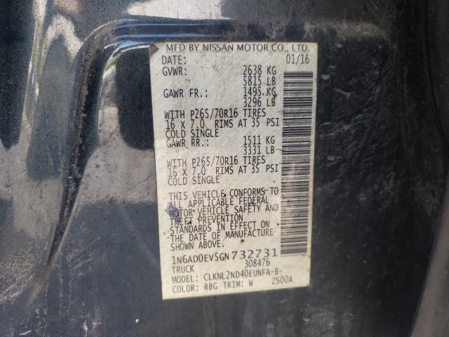 2016 NISSAN FRONTIER S 1N6AD0EV5GN732731
