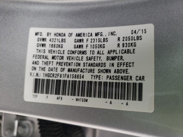 2015 HONDA ACCORD EXL 1HGCR2F81FA158654
