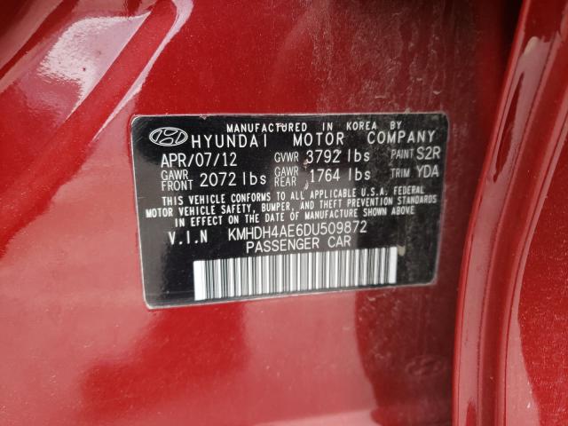 2013 HYUNDAI ELANTRA GL KMHDH4AE6DU509872