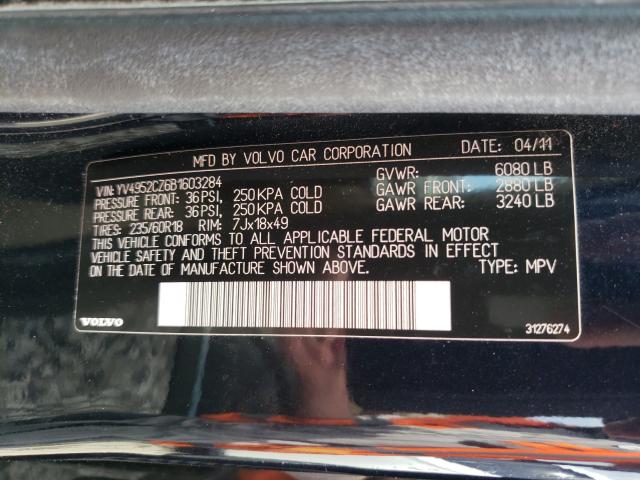 2011 VOLVO XC90 3.2 YV4952CZ6B1603284