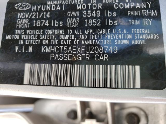 2015 HYUNDAI ACCENT GS KMHCT5AEXFU208749
