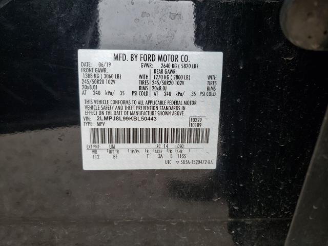 2019 LINCOLN NAUTILUS R 2LMPJ8L99KBL50443