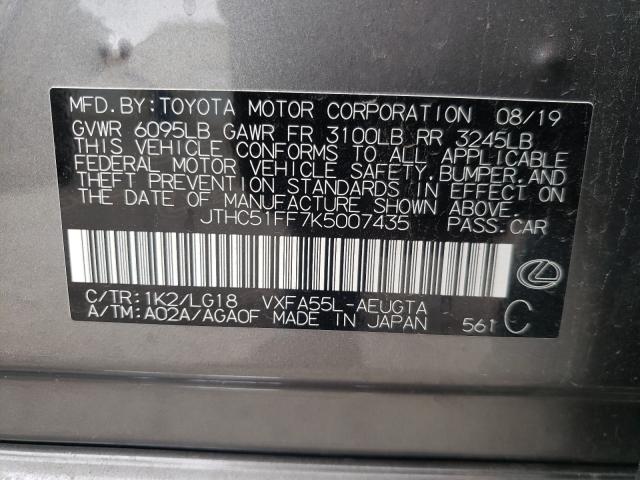 2019 LEXUS LS 500 BAS JTHC51FF7K5007435