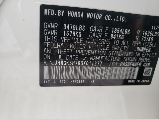 2016 HONDA FIT EX JHMGK5H79GX011277