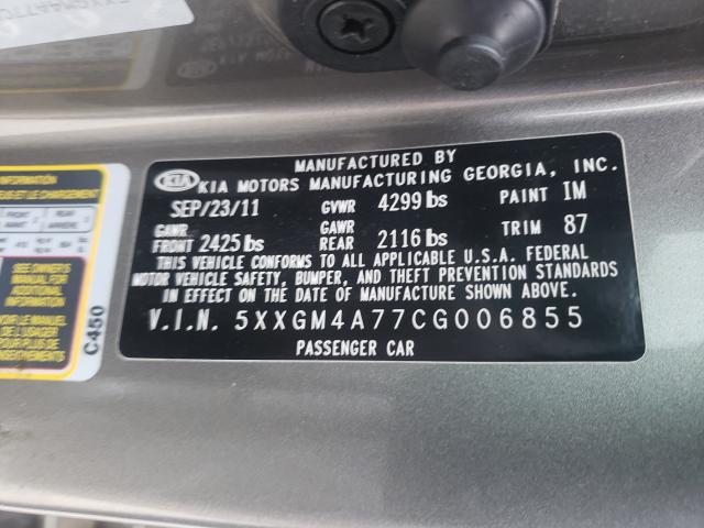 2012 KIA OPTIMA LX 5XXGM4A77CG006855