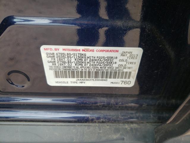 2014 MITSUBISHI OUTLANDER JA4AD3A37EZ004840