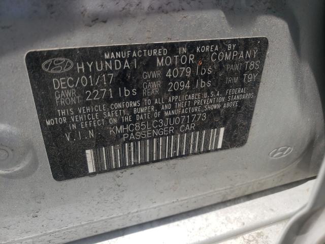 2018 HYUNDAI IONIQ LIMI KMHC85LC3JU071773