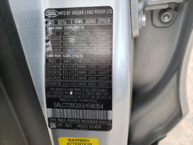 2016 LAND ROVER DISCOVERY SALCT2BG0GH596354