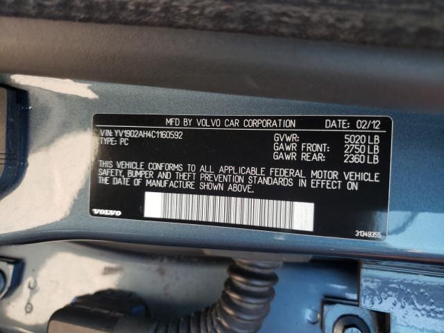 2012 VOLVO S80 T6 YV1902AH4C1160592