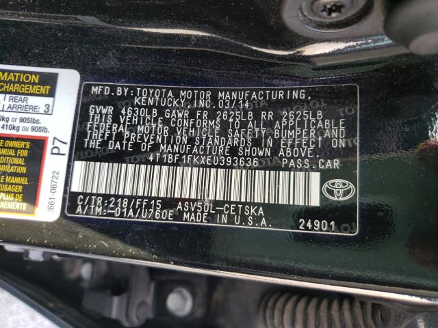 2014 TOYOTA CAMRY L 4T1BF1FKXEU393636