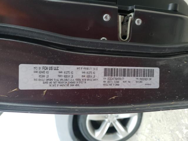 2016 DODGE CHARGER R/ 2C3CDXCT8GH350177
