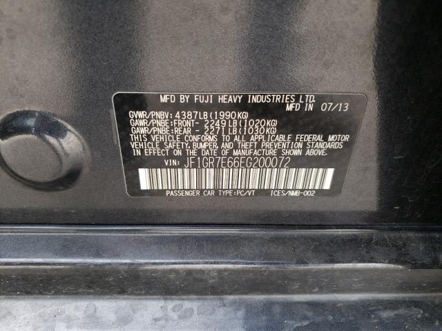 2014 SUBARU IMPREZA WR JF1GR7E66EG200072
