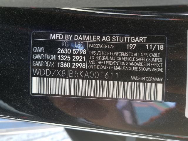 2019 MERCEDES-BENZ AMG GT 63 WDD7X8JB5KA001611