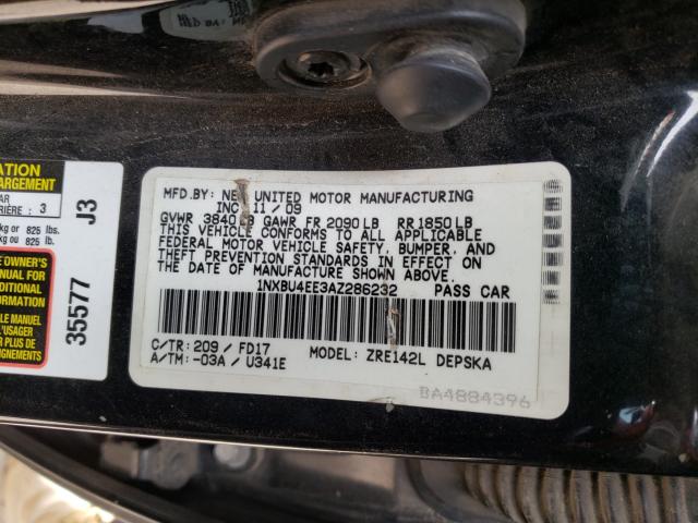 2010 TOYOTA COROLLA 1NXBU4EE3AZ286232