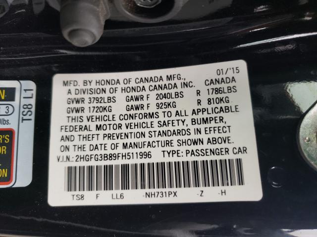 2015 HONDA CIVIC EX 2HGFG3B89FH511996
