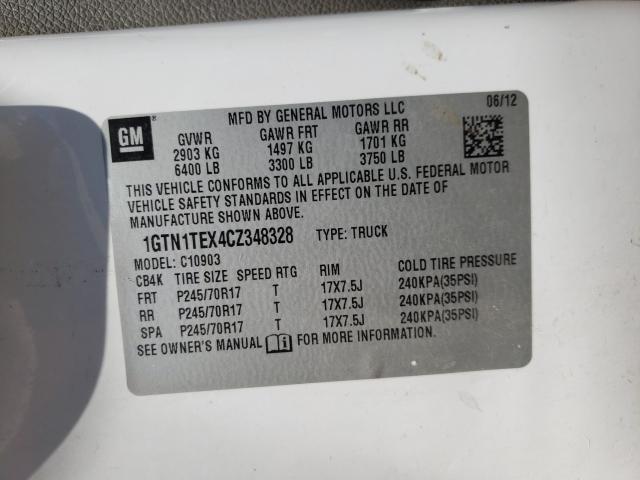 2012 GMC SIERRA C15 1GTN1TEX4CZ348328