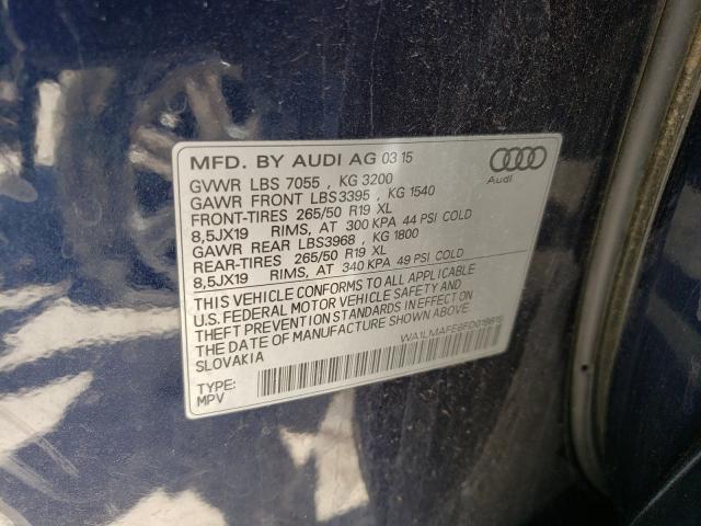 2015 AUDI Q7 TDI PRE WA1LMAFE6FD019819