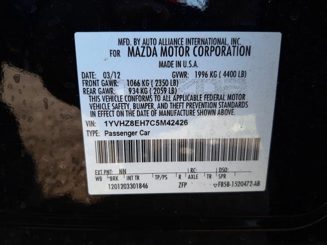 2012 MAZDA 6 I 1YVHZ8EH7C5M42426