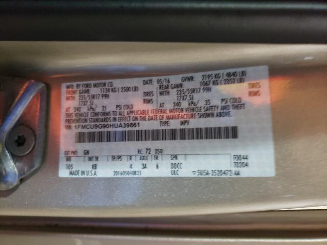2017 FORD ESCAPE SE 1FMCU9G90HUA39861