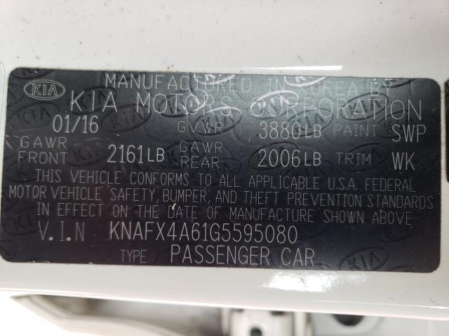 2016 KIA FORTE LX KNAFX4A61G5595080