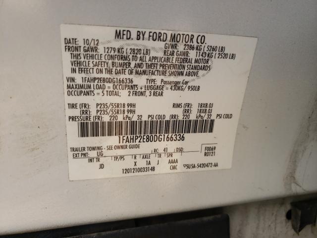 2013 FORD TAURUS SEL 1FAHP2E80DG166336