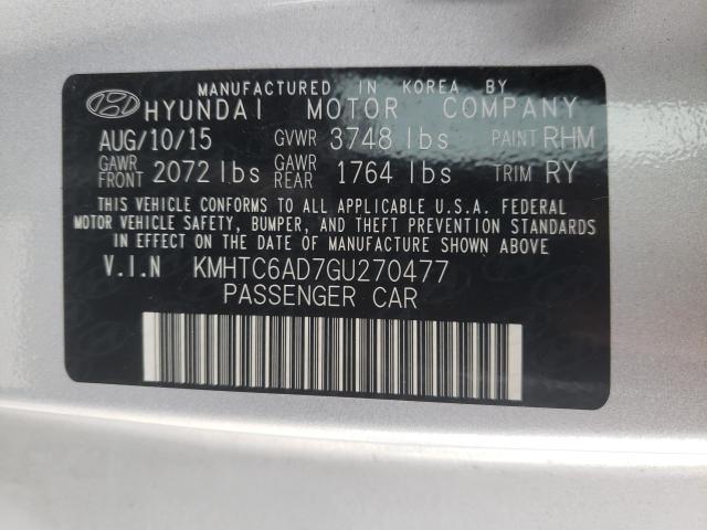 2016 HYUNDAI VELOSTER KMHTC6AD7GU270477
