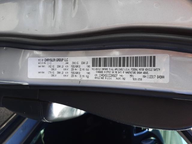 2012 DODGE DURANGO CR 1C4RDHDG1CC205637