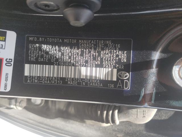 2017 TOYOTA COROLLA L 2T1BURHE1HC771859