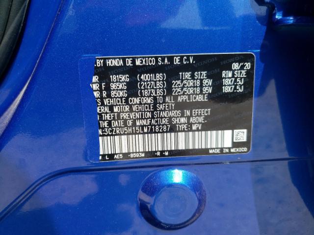 2020 HONDA HR-V SPORT 3CZRU5H15LM718287