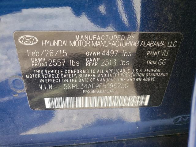 2015 HYUNDAI SONATA SPO 5NPE34AF9FH196250