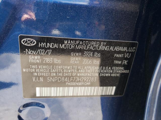 2018 HYUNDAI ELANTRA SE 5NPD84LF7JH292283